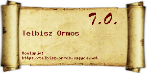 Telbisz Ormos névjegykártya